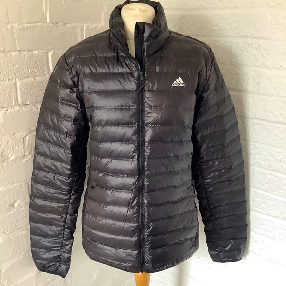 adidas Jackets & Blazers - Adidas Lightweight Duck Down Quilted Jacket - Size M - Black - P2P 21”
